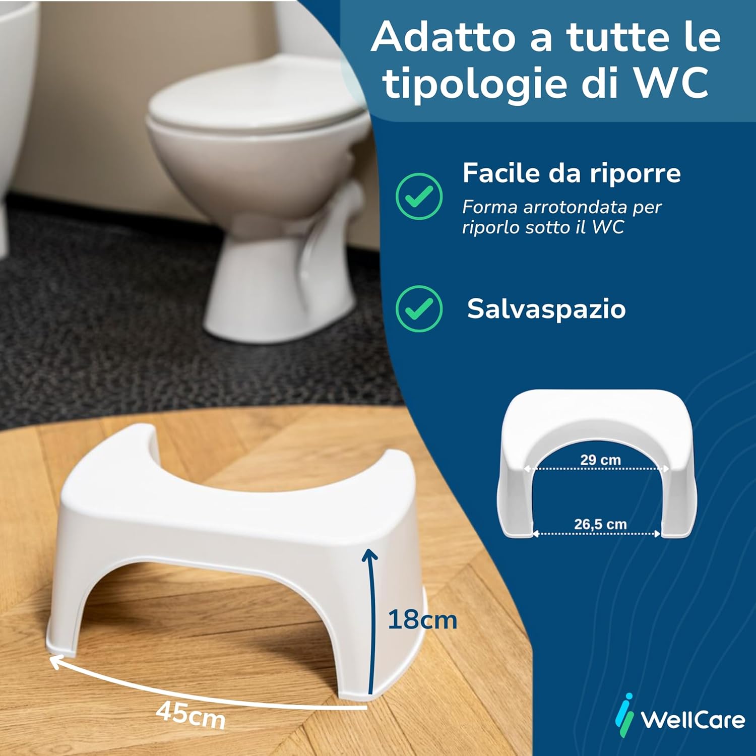 StoolCare Sgabello Fisiologico vista superiore